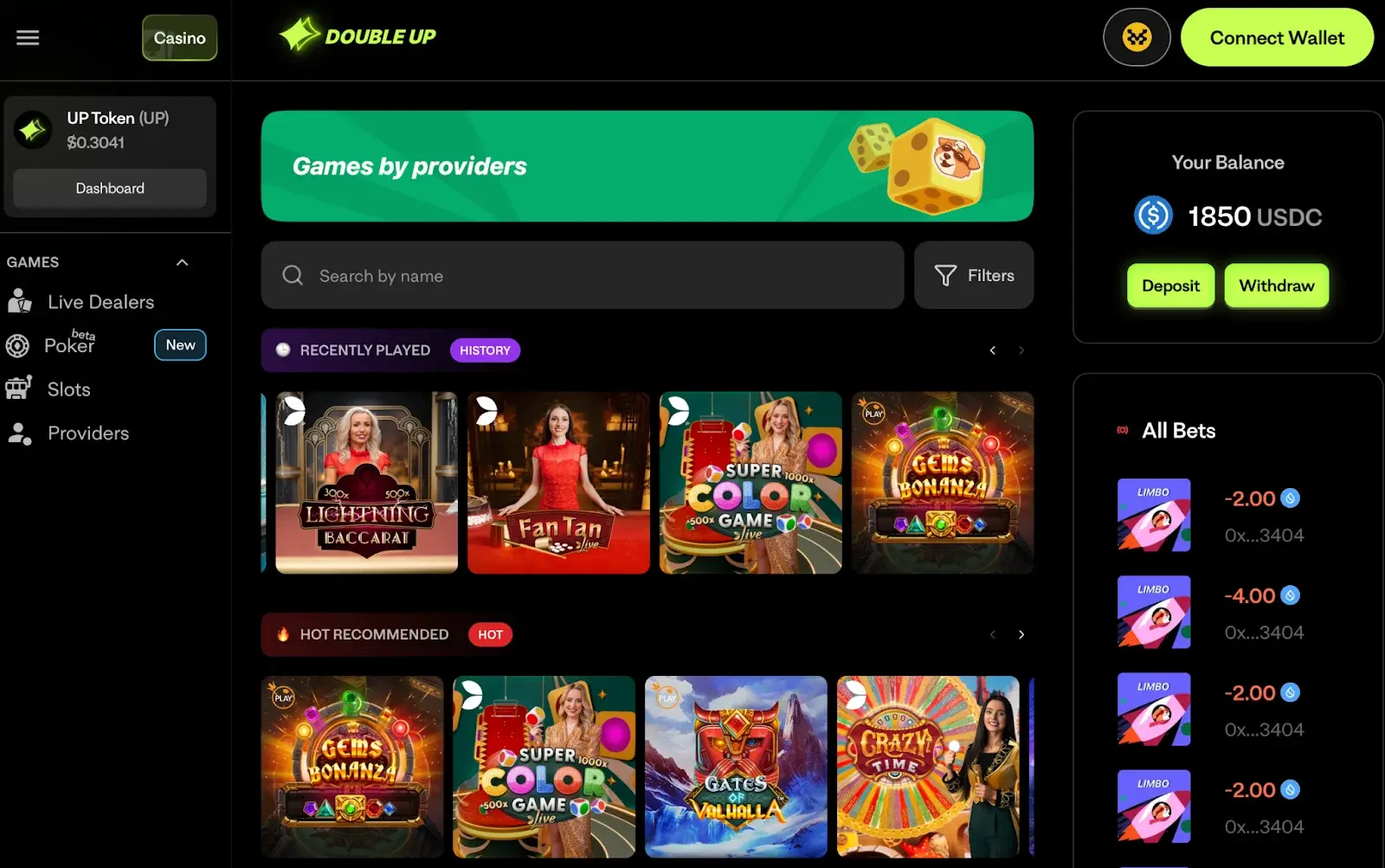 DoubleUp onchain games